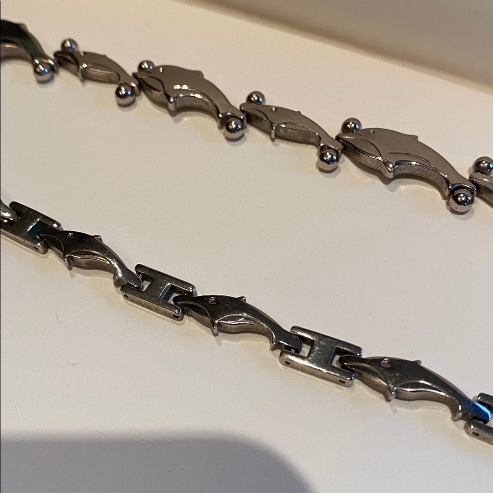 2 x 925 Silver Chain Bracelets from Mexico - Picture 3 of 8